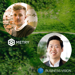 Joel på Metry och Kim på Business Vision